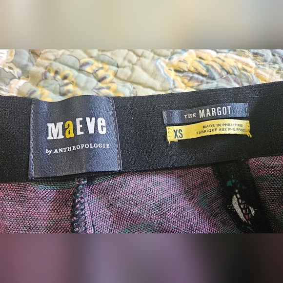 Anthropologie MAEVE The Margot Kick-Flare Cropped Pants In Geo Print. XS - Picture 14 of 14